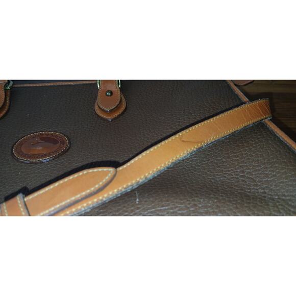 Dooney Bourke Vintage All-Weather Leather Briefcase Messenger Bag Used Good Cond - Picture 14 of 16